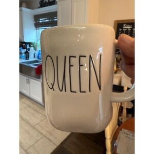 Rae Dunn by Magenta Artisan Collection Queen White Ceramic Mug